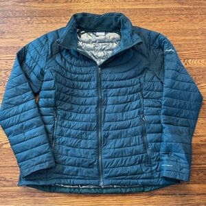 Columbia Womens Powder Lite Dark Seas Omni Heat Jacket Size XXL (LIKE NEW)